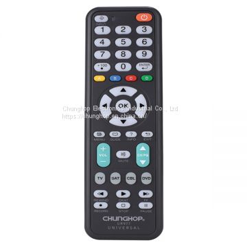 UR977 High Quality Universal Remote Control RoHS CE Combines 4 in 1 with Learning Code for Home Appliances