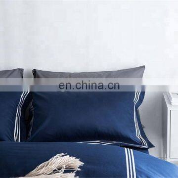 Hot Sales Home Luxury Wedding Navy Bed Sheet Bedding Set Factory Cotton/Microfiber photo-7