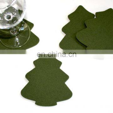 Orange Color Customized Design Printed Felt Big Business pu Leather Coaster Set for Hotel Tea Coffee Drink photo-7