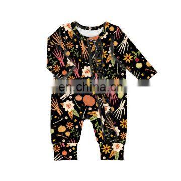 Premium Knit One Piece Baby Romper Battery Halloween Bodysuit photo-5