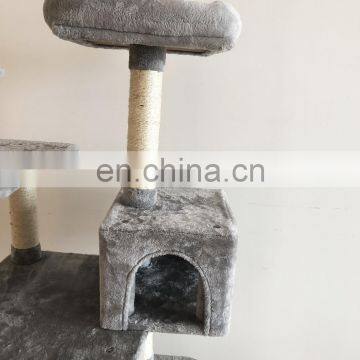 Quick Order Cats Kittens Fun Furniture Condos Wall Pet Cat Scratcher Tree Tower With Balls and Hammock photo-4