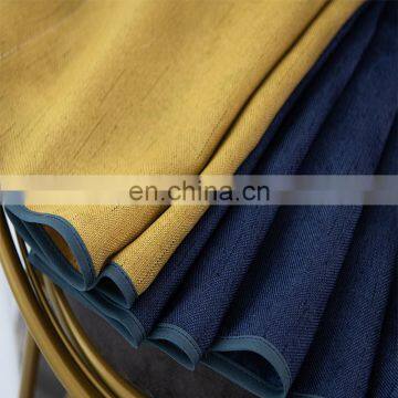 Custom Plain Color Special Texture Fashion Elegant Faux Linen Patchwork Curtain For Home Hotels Decoration photo-5