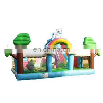 Outdoor Party Rental Inflatable Unicorn Playground Inflatable Rainbow Bouncy Castle Inflatable Combo