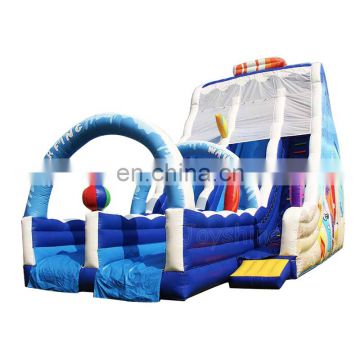 Double Lane Inflatable Surf Wave Dual Stair Slide For Sale