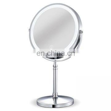 DDP Shipping LED Portable Makeup Mirror Round 8 Inch Makeup Desktop Cosmetic Mirror 10x Magnificationt Mirror photo-2