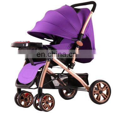 High landscape baby stroller factory wholesale lightweight foldable pram 2 in 1 pushchair