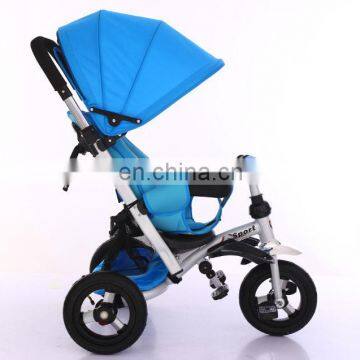 Hot selling 4 in 1 rubber wheel laying baby tricycle for 1-5 year old children