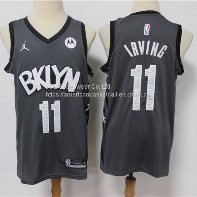 Brooklyn Nets #11 Irving Grey Jersey