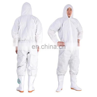 Chinese Factory Supply Cheap Waterproof Disposable White / Blue Polypropylene/Micro-porous Coverall