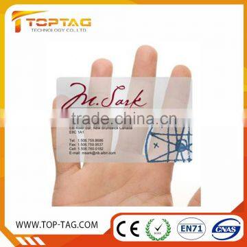 Standard Transparent card with embosed number / picture / logo