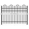 Hot Sale Xinhai #21 H 5 ft * W 6 ft Galvanized and Power Coated Steel Ornamental Fence Panel With 4 Hoop and Majestic Head
