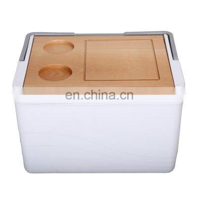 11 liter cooler box hard cooler with lid or Wooden cover