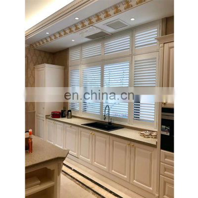 Home Windows Interior Jalousie Louvered Shutters Wood Plantation Shutter