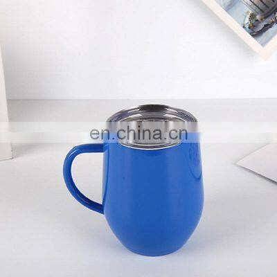 Best Selling 12oz Stainless Steel Egg Shaped Sublimation Wine Cup Mug Tumbler With Handle photo-4
