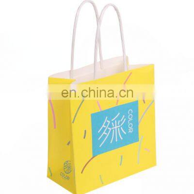 China Gold Supplier Wholesale Customized Shopping Bag Colored Paper Rope Handle Kraft Paper Bag photo-2
