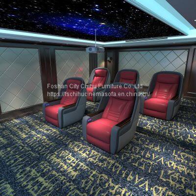 Luxury Villa Home Theater Movie Cinema Sofa With Cool Cupholder photo-5