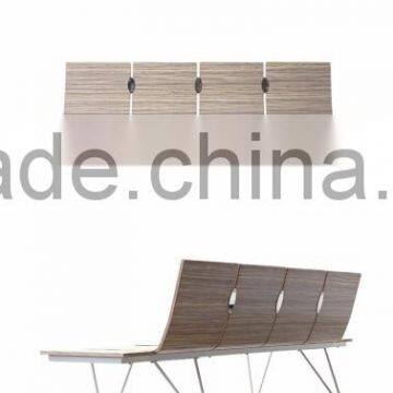 Curve Plywood Waiting Chair Airport Chair Lounge Chair H63D-3-V for Public Seating photo-5