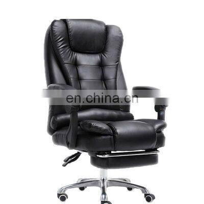 Wholesale Factory Small MOQ  Leather Luxury Executive Ergonomic Recliner Massage Revolving Swivel Office Furniture Desk Chair