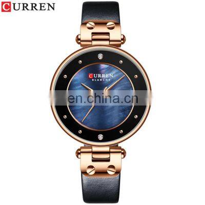 CURREN 9056 Newest Best Quartz Watch Leather Band Fashion Elegant Women Watches Online Wholesale