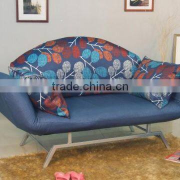 Modern Steel Sofa Bed/ Fabric Sofa Sleeper/ Futon Sofa