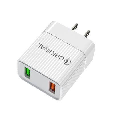 2022 wholesale High quality 2USB port wall charger EU US plug phone charger adapter