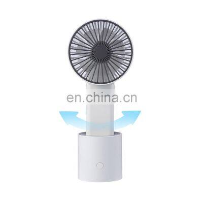 2022 USB Rechargeable Air Cooler Portable LED Standing Handheld Mini Fan