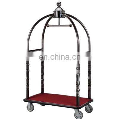 Sales Promotion Luxury 5 Star Lobby Luggage Cart Royal Polo Luggage Trolley/ Hotel Luggage Trolley Cart photo-3
