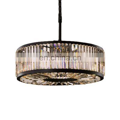 Modern Round Crystal Ceiling Luxury Metal WELLES Round Chandelier Hanging Hotel Living Room Restaurant Lighting Home Decor photo-4