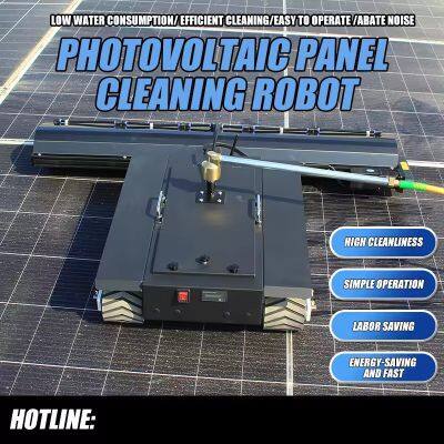 Intelligent photovoltaic panel cleaning robot Remote control tracked photovoltaic power station cleaning robot equipment