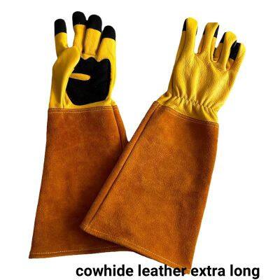 fully leather garden glove anti puncture garden glove gardening glove