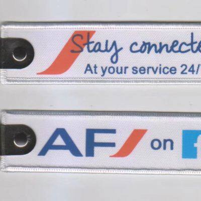 Custom Embroidered Keychain With Logo Fabric Key Tags OEM Embroidery Key Rings Manufacturer photo-4