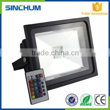 Zhongshan manufacturer high lumens high power 30w rgb led flood light with remote control