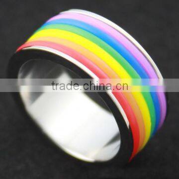 Cheap Wholesale Stainless Steel Rainbow Ring photo-3