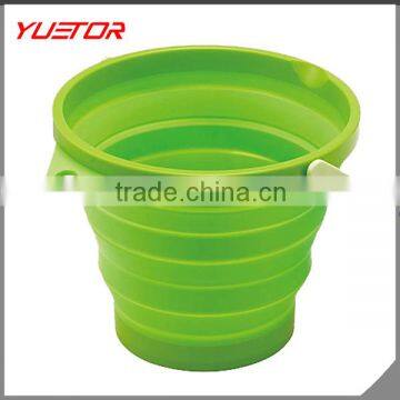 Portable Space Saver Outdoor New Collapsible Silicon Round Water Bucket Container photo-3