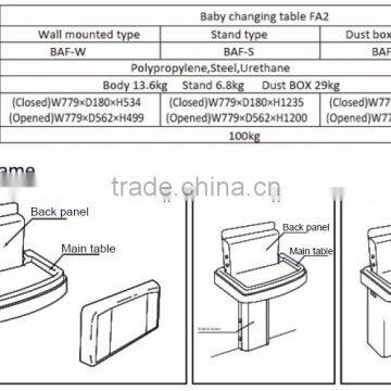 Durable and Best Selling Sanitary Ware Toilet FA2 Stand Type Made in Japan