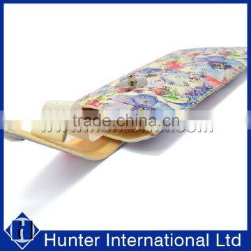 Printed Diamond Leather Pull Up Pouch For S5 Size photo-2