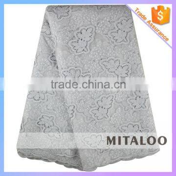 Mitaloo MOG0201 New Double Organza Lace Embroidered Fabric With Sequins