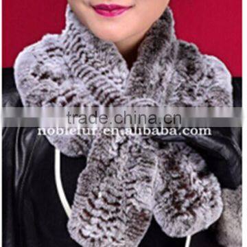 Luxury 2015 New Trends Fancy Rex Rabbit Fur Pompon Female Winter Neckerchief photo-3