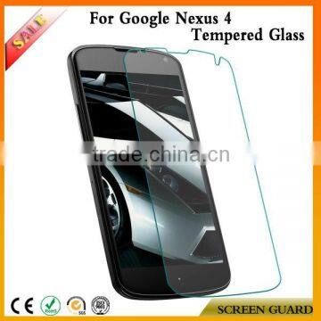 Hot Popular Anti-shock Anti-scratch Tempered Glass Screen Protector For Google Nexus 4