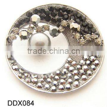 China Wholesale fashion round brooch pin, rhinestone brooch for costume