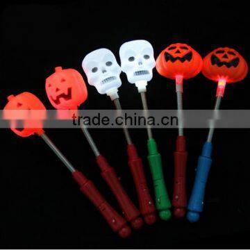 Halloween Pumpkin/Skull LED Light Stick Flash Glow PVC Fluorescence Sticks with Shaking Spring Party Decoration