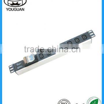 1.5U IEC type Display Light PDU with 2p air switch