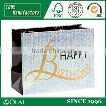 Elegant Large Happy Bithday Paper Gift Bag