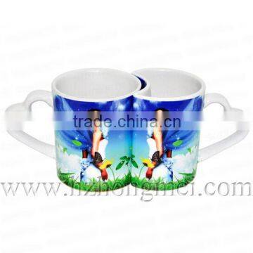 DIY 2015 New Hot Selling Plain Ceramic Lover Heat Transfer Mug Coating Cup photo-5