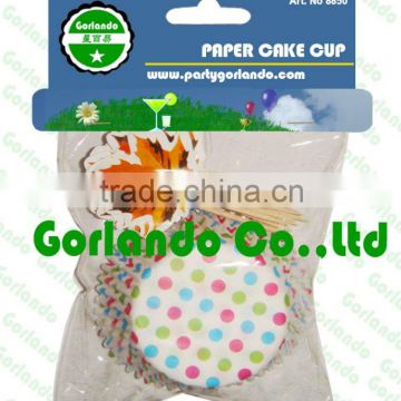 polka dots greaseproof paper cake cups