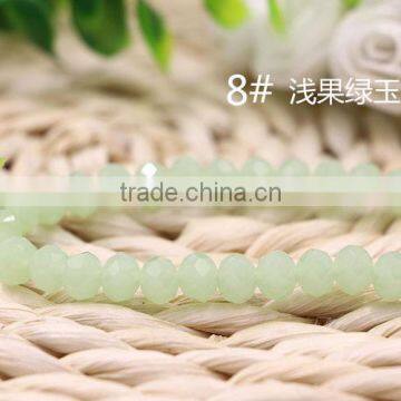 Mint Green 2mm to 12mm AAA Quality Wholesales Price Loose Jade Crystal Facted Roundelles Glass Beads for Jewelry Cheapest