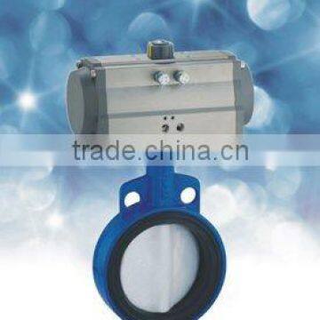 Pneumatic actuator with Wafer Type Butterfly Valve