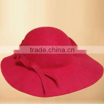 wide brim sun hat for fashion lady with bowknot decoration