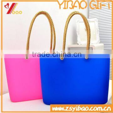 Custom women Candy color silicone hand bag 2015 designer