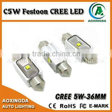 2015 hot-selling Festoon 36mm CREE XBD 5W LED dome light